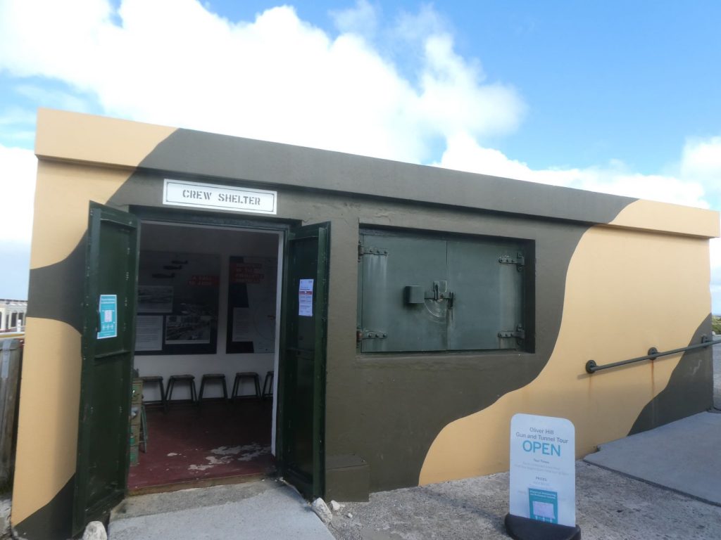 Gun crew shelter is an interesting thing to see.
