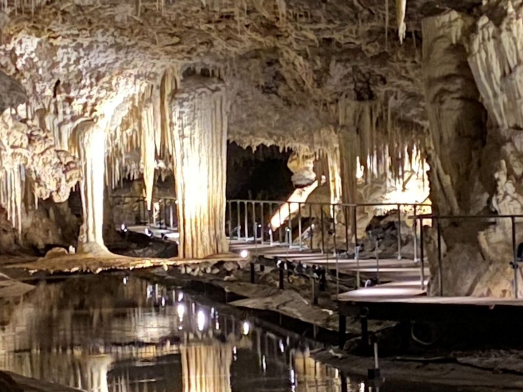 Lakes Cave suspended table on a day trip from Busselton.