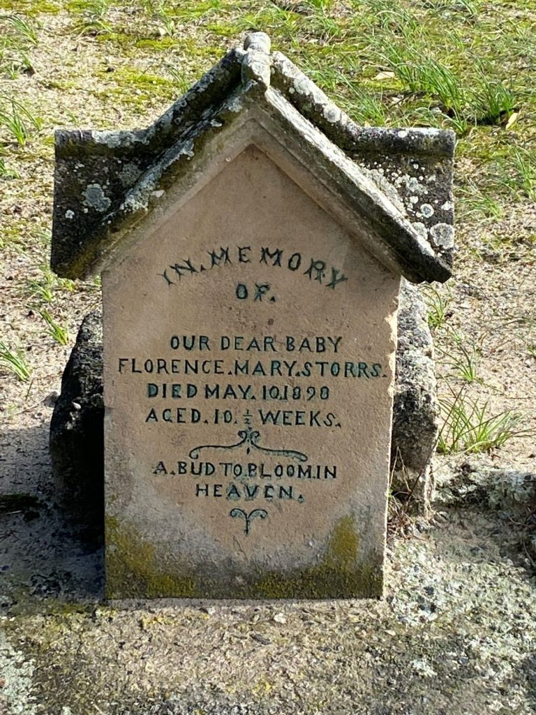 Headstone for a 10 week old baby.