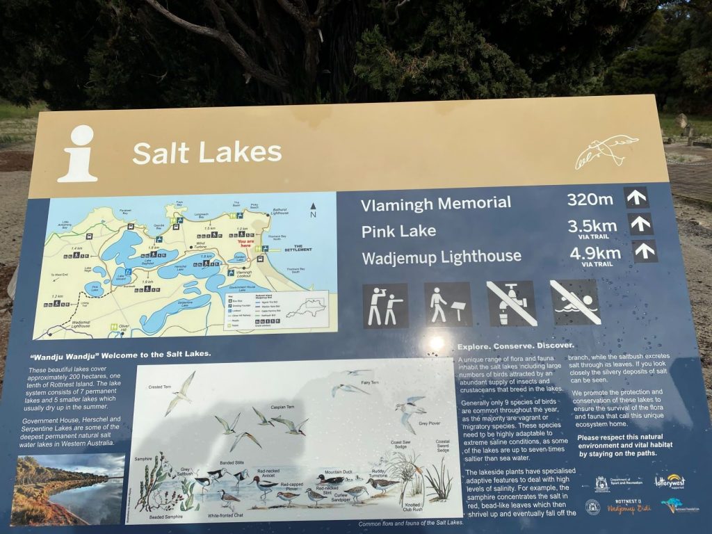 Salt Lakes are the thing to see on Rotto.