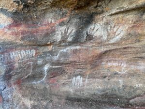 Willi Gulli Cave Indigenous hand prints.